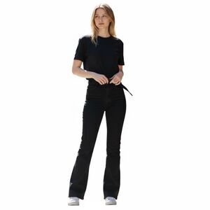 Veronica Beard Giselle Skinny Flare High Rise Belted Jeans Women 28 Onyx Black
